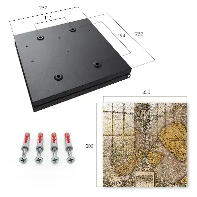 Antike Karte mit Ornamentdetails