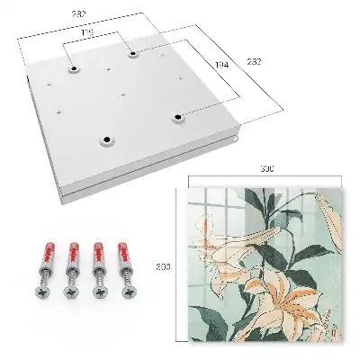 Zarte Lilien des japanischen Holzschnitts