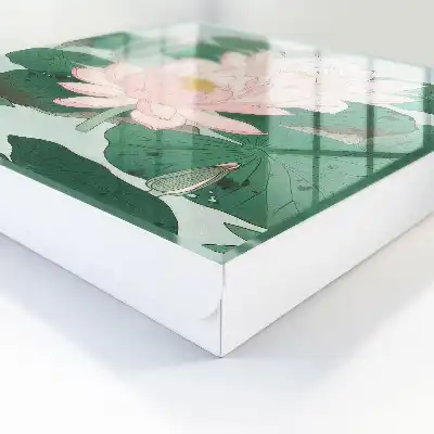 Grüne Seerosenblätter