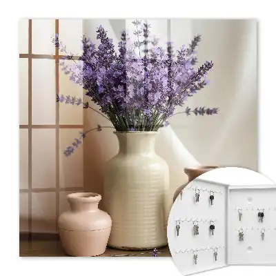Blumen in einer cremefarbenen Vase