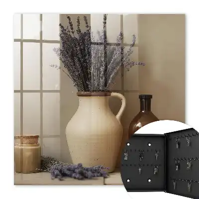 Lavendelfarbene Vase in Creme