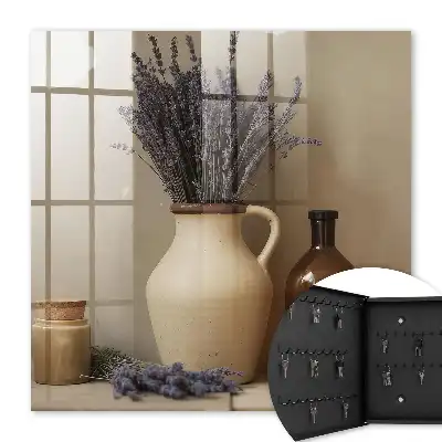 Lavendelfarbene Vase in Creme