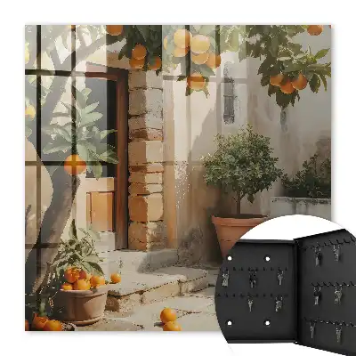 Orangengarten in einem alten Gebäude