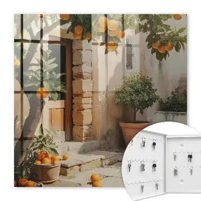 Orangengarten in einem alten Gebäude
