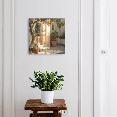 Orangengarten in einem alten Gebäude