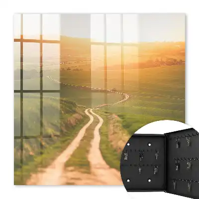 Malerische Landschaft mit grünen Feldern
