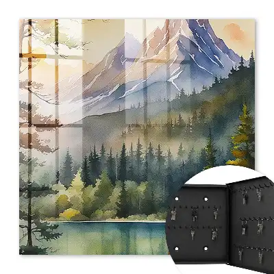 Berglandschaft mit Seen und Wäldern