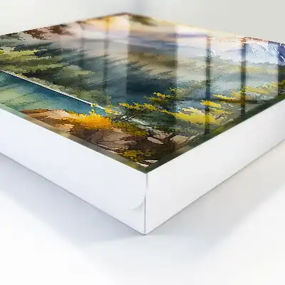 Berglandschaft mit Seen und Wäldern
