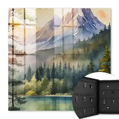 Berglandschaft mit Seen und Wäldern