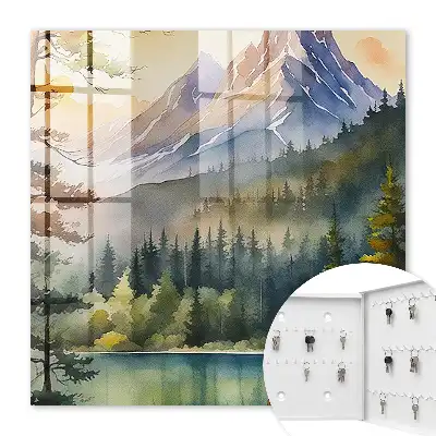 Berglandschaft mit Seen und Wäldern