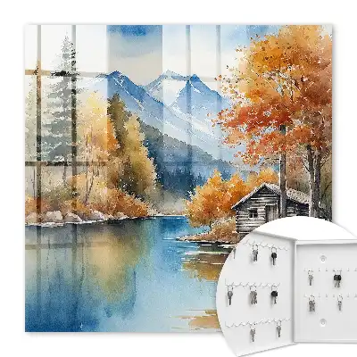 Bergherbst mit Bergen und Fluss