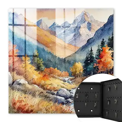 Herbstliche Berge mit Bäumen