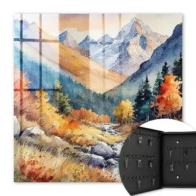 Herbstliche Berge mit Bäumen