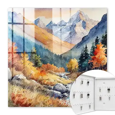 Herbstliche Berge mit Bäumen