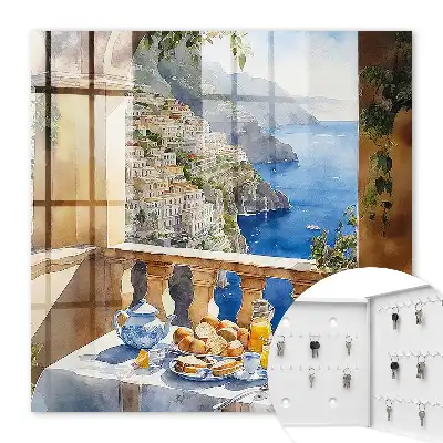 Frühstück auf der Terrasse am Meer
