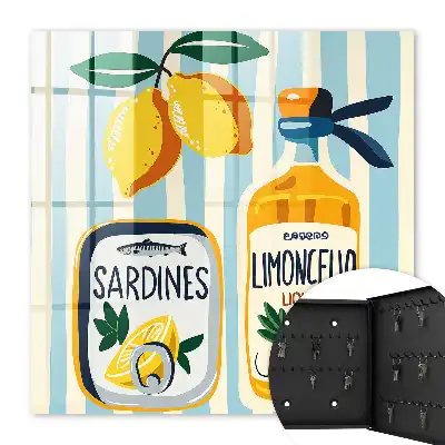 Italienische Sardinen-Zitronenmotive