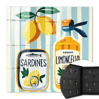 Italienische Sardinen-Zitronenmotive