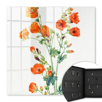 Orange Mohnblumen grün