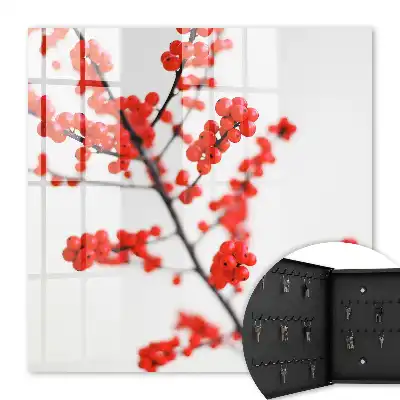 Rote Beeren vor hellem Hintergrund