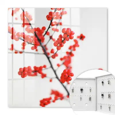 Rote Beeren vor hellem Hintergrund