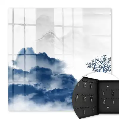 Geheimnisvolle Berge, blaue Wolken