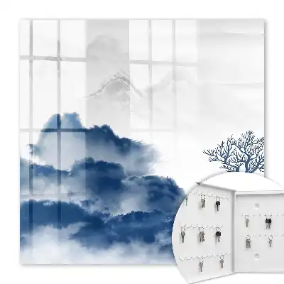 Geheimnisvolle Berge, blaue Wolken