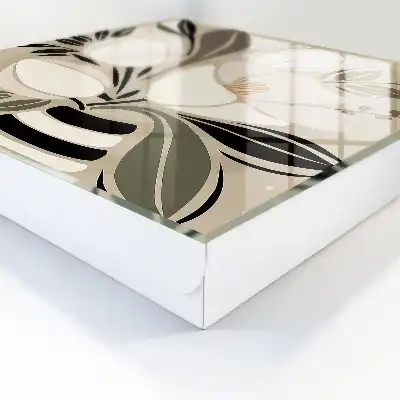 Floraler Minimalismus in Beige und Schwarz