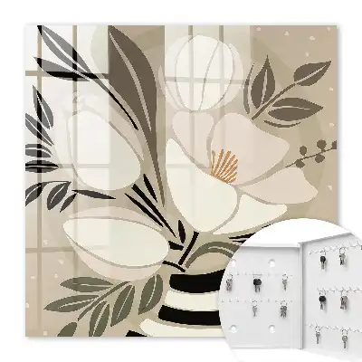 Floraler Minimalismus in Beige und Schwarz