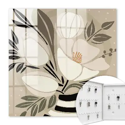 Floraler Minimalismus in Beige und Schwarz