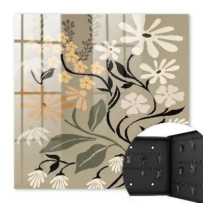 Blumenmotiv in ruhigen Farben