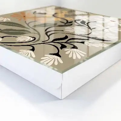 Blumenmotiv in ruhigen Farben