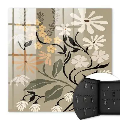 Blumenmotiv in ruhigen Farben