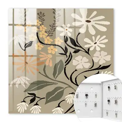 Blumenmotiv in ruhigen Farben