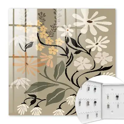 Blumenmotiv in ruhigen Farben