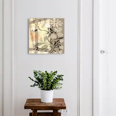 Blumenmotiv in ruhigen Farben