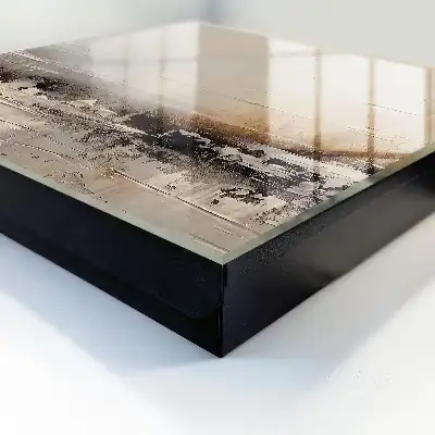 Abstrakte Landschaftsmalerei mit horizontalen Linien