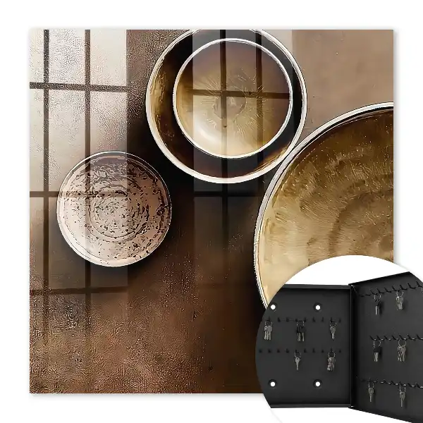 Set mit braunem, strukturiertem Hintergrund