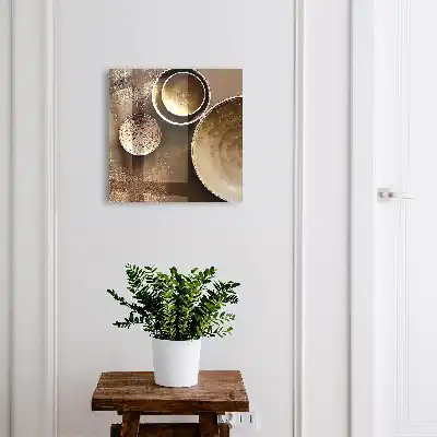 Set mit braunem, strukturiertem Hintergrund