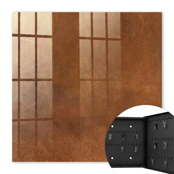Wandbild mit brauner Textur in erdigen Tönen