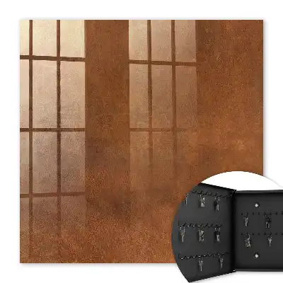 Wandbild mit brauner Textur in erdigen Tönen
