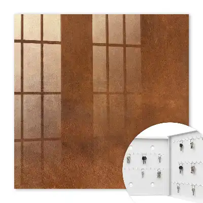 Wandbild mit brauner Textur in erdigen Tönen