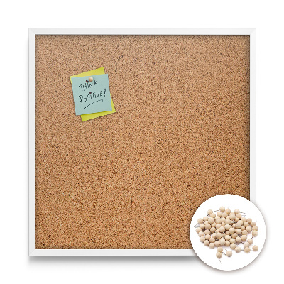 Pinnwand mit weißem Rahmen 50x50