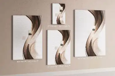 Kork-Pinnwand mit abstraktem Wellen-Motiv