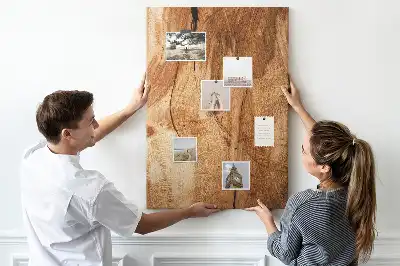 Korktafel mit natürlicher Holzstruktur