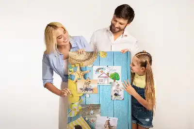 Korktafel mit Strandmotiven