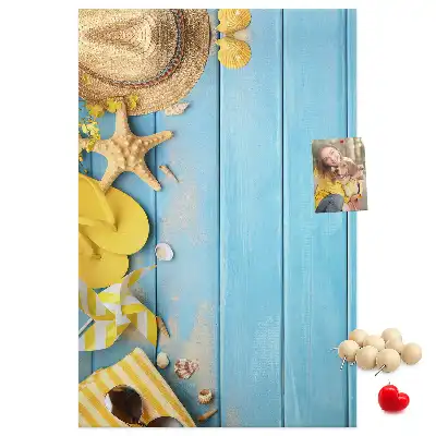 Korktafel mit Strandmotiven