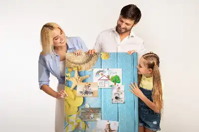 Korktafel mit Strandmotiven