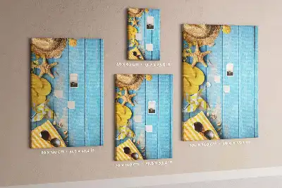 Korktafel mit Strandmotiven
