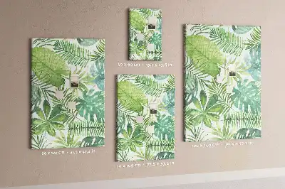 Pinnwand aus Kork mit Aquarell-Motiv Waldblätter