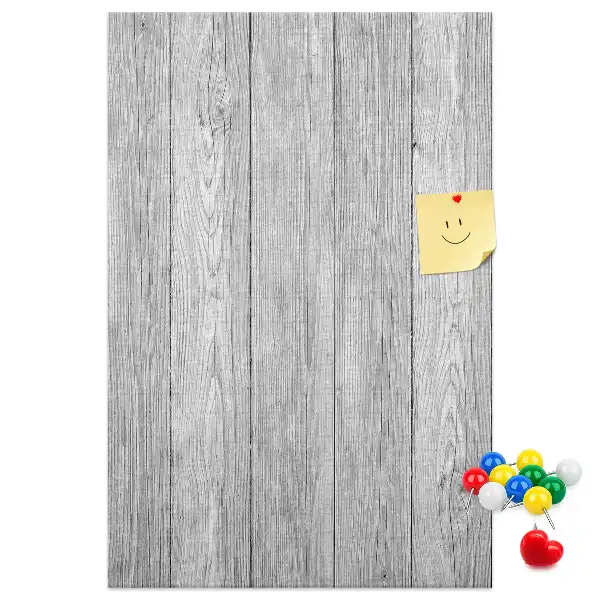 Korktafel mit Optik aus rohen Holzbrettern